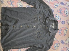 Wrangler Retro Premium Men’s Long Sleeve Western Snap Shirt Gray Size Large