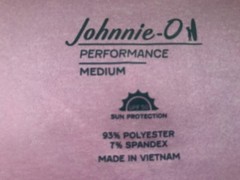 Johnnie-O Performance Golf Polo Shirt Mens Siz Medium Lattice Print Lavender NWT