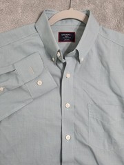 Untuckit Mens Size Small Slim Fit Green Cadetto WF Button Down Shirt Wrinkle
