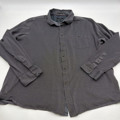 Ted Baker London Button Up Shirt Men Size 7 Gray Pocket Logo.#47077