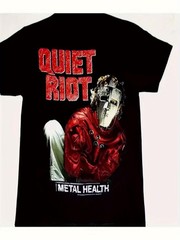 Men’s “Quiet Riot” Retro Rock Character Graphic T-Shirt, Casual Short Sleeve Cre