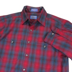 Pendleton Mens Shirt M Red Plaid 100% Wool – Perfect Condition – Sir Button Up