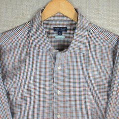 PETER MILLAR Crown Crafted Earth Tone Check Sz XL Mens Sport Shirt Flex Finish