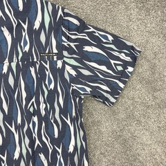 Salt Life Shirt Mens Medium Blue Fish Print SLX Performance Button Up