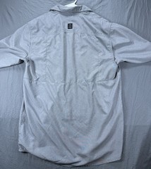 Wrangler ATG Mens Button Down Long Sleeve Lightweight Size Medium Outdoor Gray