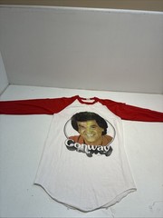 VGC! VTG Conway Twitty Graphic Shirt Raglan Sz Medium See Photos