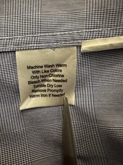 Pronto Uomo Mens Dress Shirt L Blue Checkered Collared Barrel Cuff