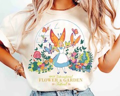 Alice in Wonderland Alice in The Flowers Shirt, Epcot International Flower tee