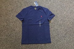 New Polo Ralph Lauren Men’s V-Neck T-Shirt Tee – SMALL – Ink (navy blue)