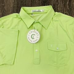 NEW Criquet Men’s Performance Players Polo Shirt Lime Green Men’s Size XXL 2XL