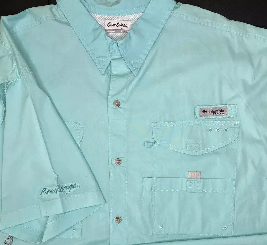 Beau Rivage Shirt 2XL Golf Resort Casino Columbia PFG Vented Shirt Short Sleeve