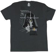 Star Wars Mens T-Shirt – 8 Bit Pixel; Style Hope Poster Style Image