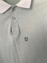 Giorgio Armani Men’s Gray Cotton Made In Italy Long Sleeve Polo Shirt 1990’s Med