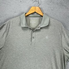Coolibar Long Sleeve Polo Shirt Adult Large Gray UV Protection Stretch Rugby Men