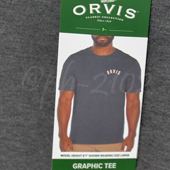 Orvis Men Graphic tee, Dark Gray Size XL