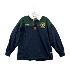 Lansdowne Rugby Shirt Mens Small Navy Green Celtic Nation Logo Academia Sport