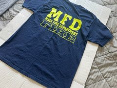 MAUI ,HI FIRE DEPT. M- L DARK BLUE SHORT SLEEVE T-SHIRT.SEE DESCRIPTION BELOW