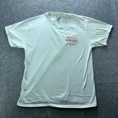 VTG Hanes Shirt Men L White In-N-Out Burger California Graphic Beefy Crewneck