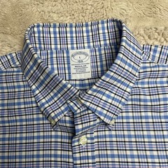 Brooks Brothers 1818 Mens Regular Fit Non-Iron Stretch Check Shirt Blue Pink L
