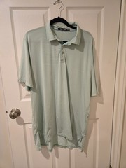 Ralph Lauren RLX Green White Striped Polo Shirt XL