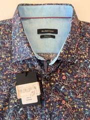Bugatchi Men BUG Shirt XL Shaped Fit 100% Cotton NWT $179 Retail, Dragon Flies