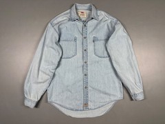 Vintage Levi’s 90’s Red Tab Light Blue Denim Long Sleeve Shirt size S/M