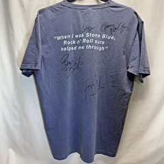 Foghat Band Signed Autographed Tour T-Shirt Men’s Medium Blue