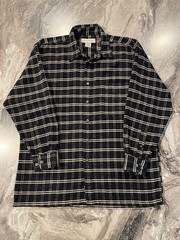 Crossings Men’s Green with Cream Stripes Button Front Shirt Long Sleeves, Size L