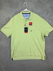 Chaps Polo Shirt Mens XXL Meadow Green Birdseye Pique New