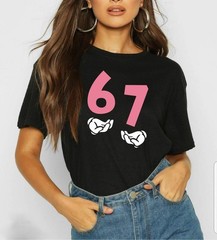 67 UK Drill Rap Meme T-Shirt Black Unisex Graphic Streetwear Tee