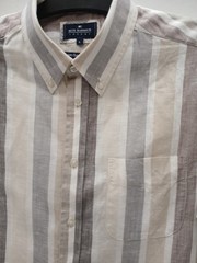 Blue Harbour Large Linen and Cotton Short Sleeve Shirt Button Down Collar 41-43″