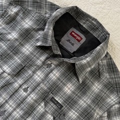 Wrangler Outdoor Series Plaid Button Down Lightweight Shirt- Men’s Small Regular