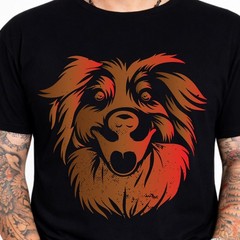 Border Collie T-Shirt Dog Face Portrait Cute Pet Animal Dog Lover Gift Shirt.