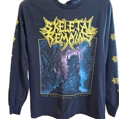 Skeletal Remains Shirt Mens Large Black Long Sleeve Entombment Of Chaos Tee