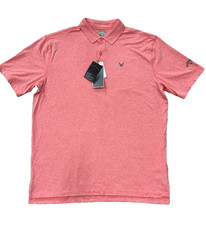 CALLAWAY Polo Golf Men Opti-Dri Coral / Pink Size XXL New NWT Performance
