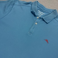 Tommy Bahama Shirt Adult Extra Large Blue Polo Island Zone Supima Cotton Casual