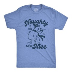 Mens Naughty Is The New Nice T Shirt Funny Winter Snowman Poop Graphic Novelty