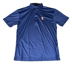 Collars & Co. Illinois Short Sleeve Polo Shirt Navy Blue Size Large L NWOT