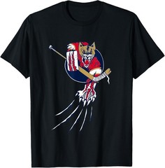 Hockey Goalie Beast in Goal Ice Panther Cat Claws Cougar T-Shirt