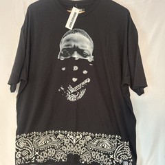 NWT Invisble Bully Biggie Smalls Graphic Oversized Tee Black&White 2XL Hip Hop
