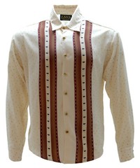 Microfiber Shirt Long Sleeve Exclusive Ostrich Design Made in USA Color Orix