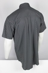 Cinch Men’s ArenaFlex Button Down Shirt Short Sleeve Navy Blue Geo