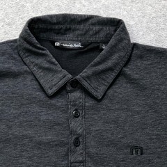 Travis Mathew Polo Shirt Men’s Large Grey Golf Performance Lightweight Outdoor