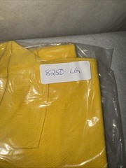 Men’s USMC Embroidered Collared Short Sleeve Shirt Yellow/Red Size L Cotton