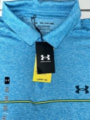 NWT UNDER ARMOUR PLAYOFF 3.0 LOOSE FIT GOLF SHIRT MENS 2XL BLUE XXL