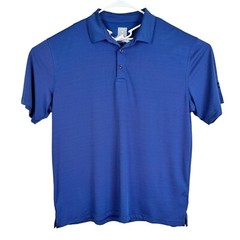 Callaway Polo Shirt Mens XL Blue Striped Opti Dri Short Sleeve Golf Shirt