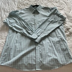Eagle Shirtmakers Non-Iron Stretch Collar Big & Tall Green Plaid 18 37/38