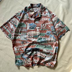 Reyn Spooner Texas Longhorns Bevo Hawaiian Shirt Men’s Large Burnt Orange