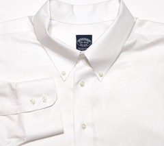 BROOKS BROTHERS Long Sleeve Button Shirt Non-Iron Stretch White ~ 18.5 38/39