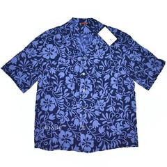 NWT $390 Barena Venezia Blue Floral Hawaiian Shirt Men’s 48 M Viscose AUTHENTIC